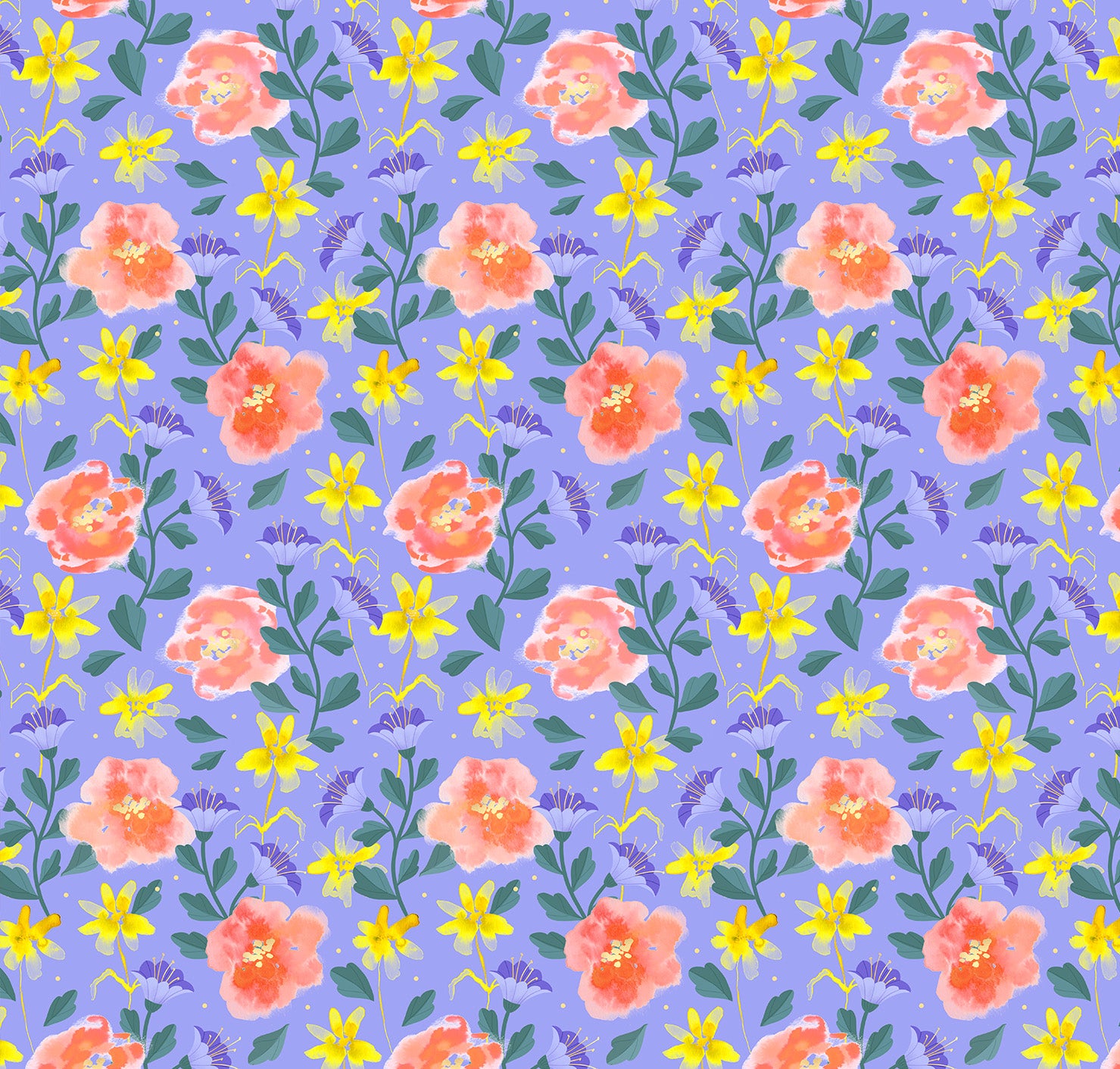 Wrapping Paper-GWP100 - Lilac Floral Wrapping Paper-Whistlefish