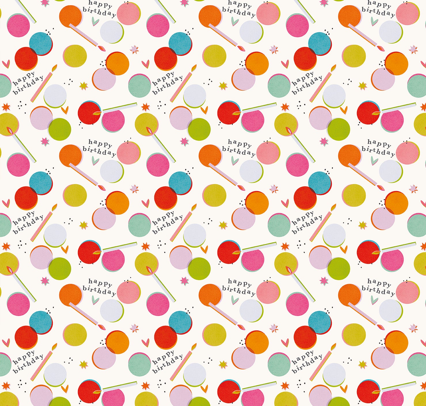 Wrapping Paper-GWP107 - Spots Birthday Wrapping Paper-Whistlefish