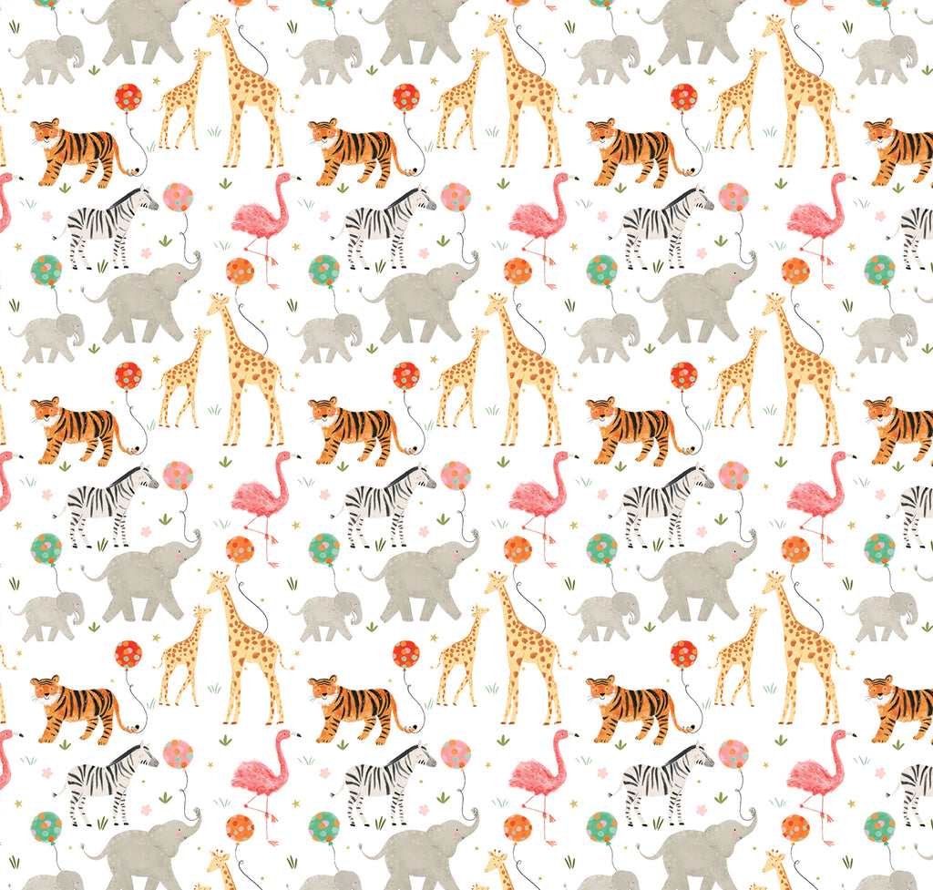 Wrapping Paper-GWP119 - Zoo Party Wrapping Paper-Whistlefish