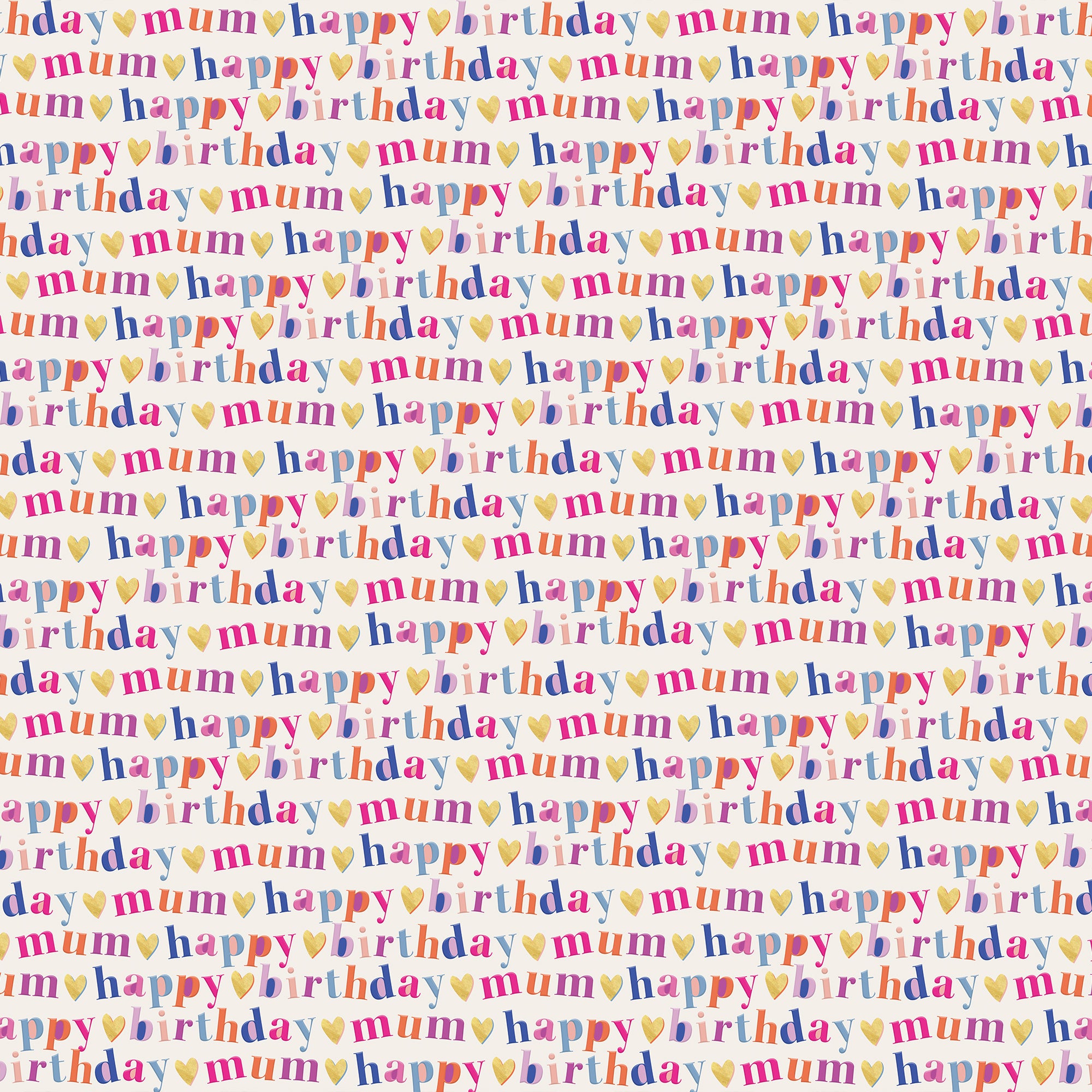 Wrapping Paper-GWP121 - Happy Birthday Mum Wrapping Paper-Whistlefish