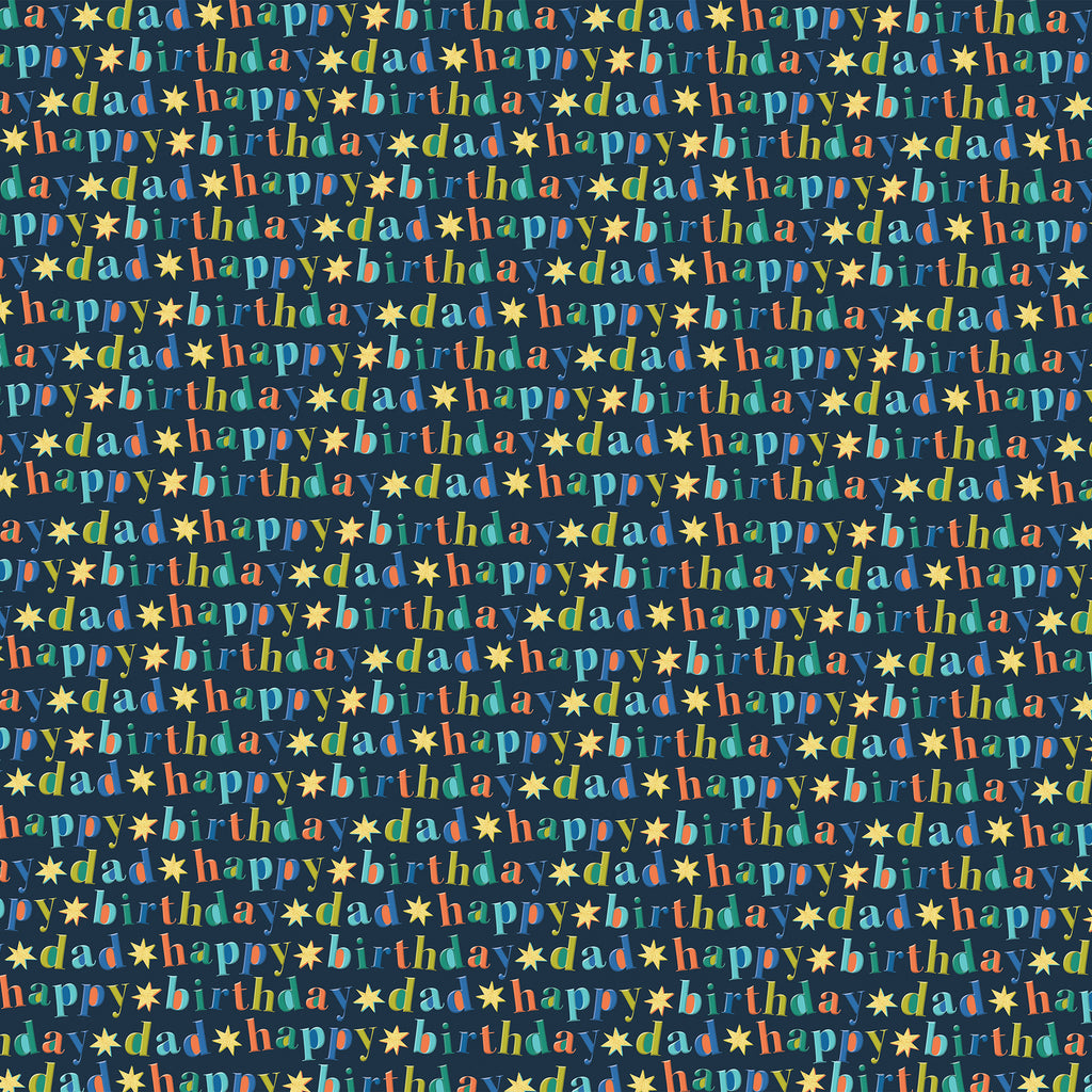 Wrapping Paper-GWP122 - Happy Birthday Dad Wrapping Paper-Whistlefish