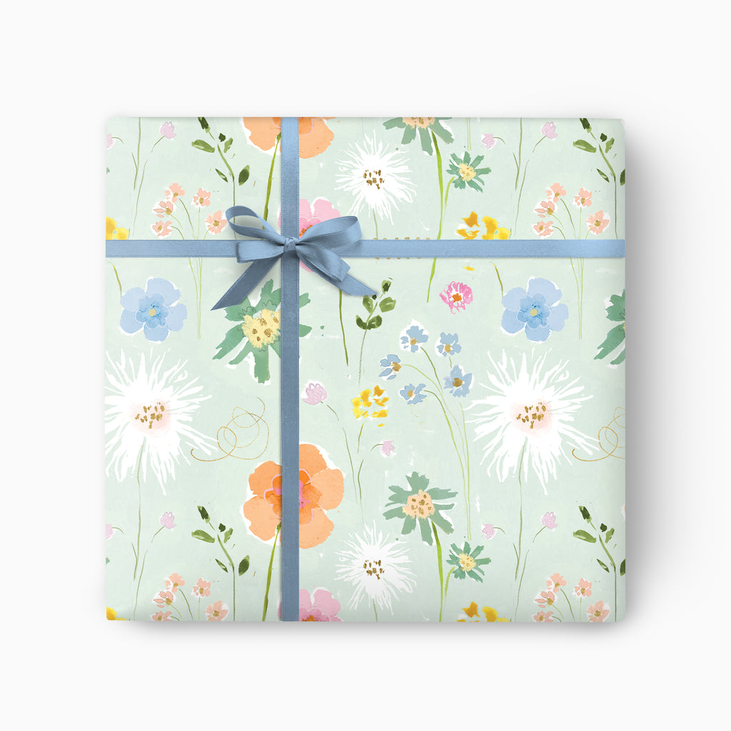 Wrapping Paper-GWP129 - Mint Meadow Wrapping Paper-Whistlefish