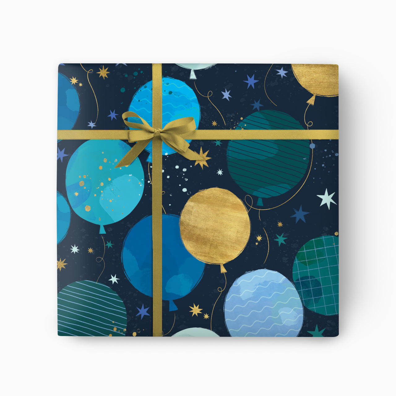 Wrapping Paper-GWP142 - Blue Balloon Wrapping Paper-Whistlefish