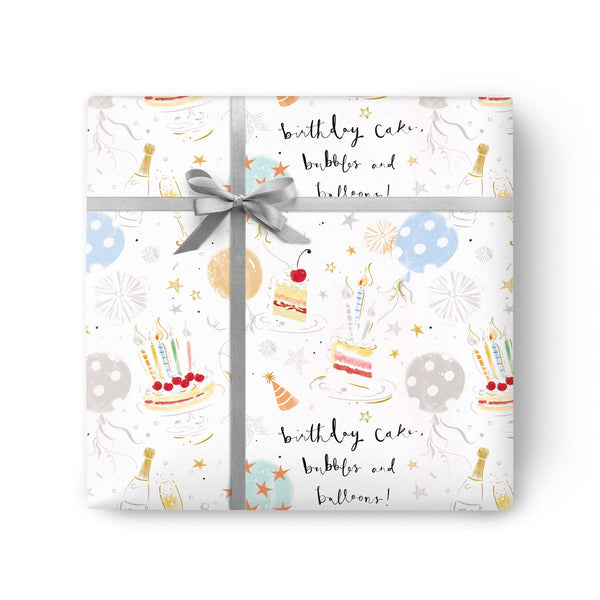 Wrapping Paper - GWP35 - Cake, Bubbles & Balloons Wrapping Paper - Cake, Bubbles & Balloons Wrapping Paper - Whistlefish