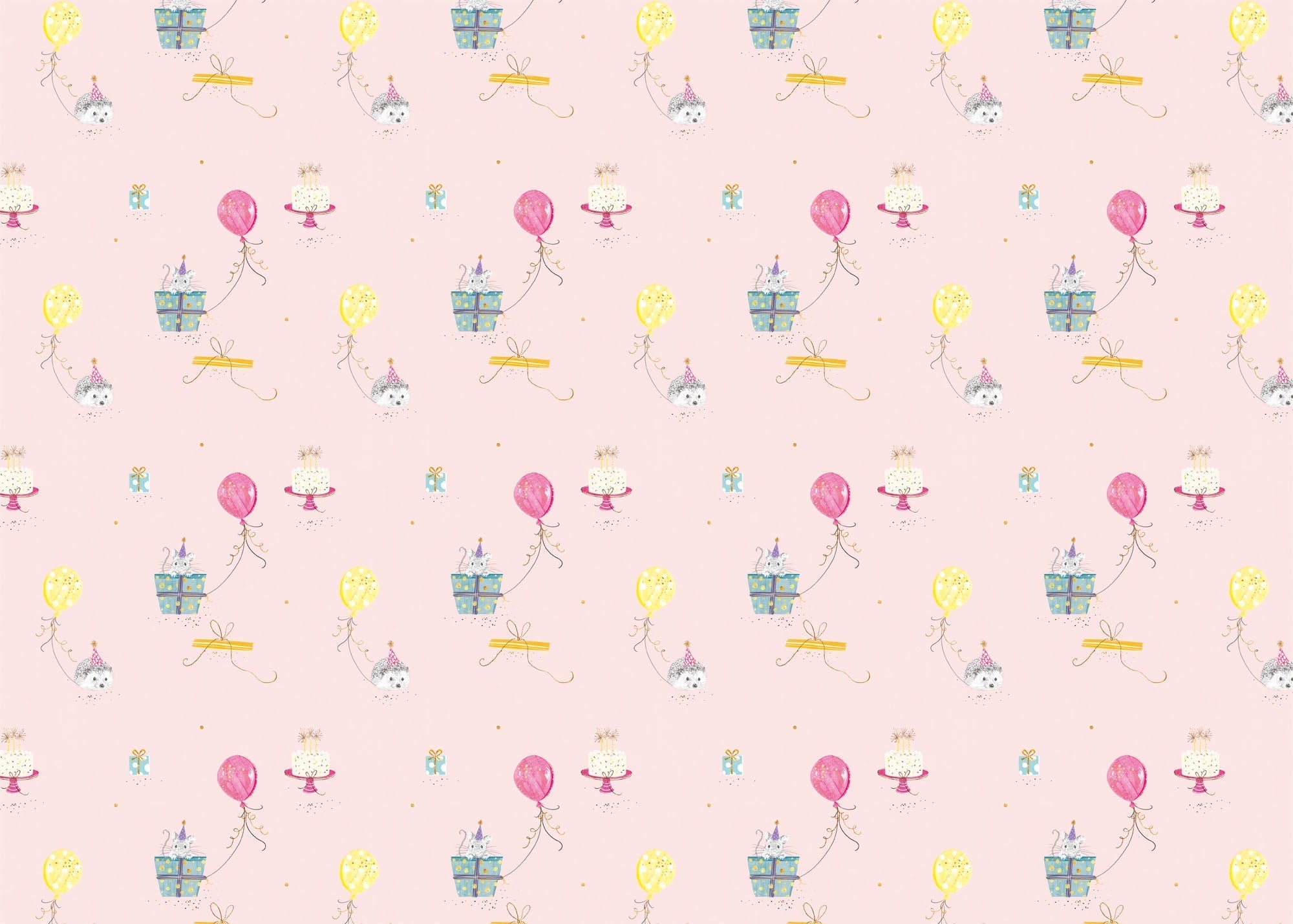 Wrapping Paper - GWP37 - Hedgehog & Mouse Wrapping Paper - Hedgehog & Mouse Wrapping Paper - Whistlefish