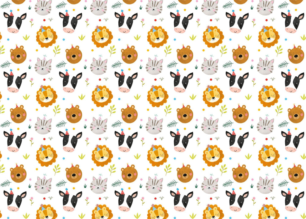 Wrapping Paper - GWP38 - Fun Animals Kids Wrapping Paper - Fun Animals Kids Wrapping Paper - Whistlefish
