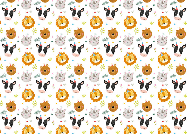 Wrapping Paper - GWP38 - Fun Animals Kids Wrapping Paper - Fun Animals Kids Wrapping Paper - Whistlefish