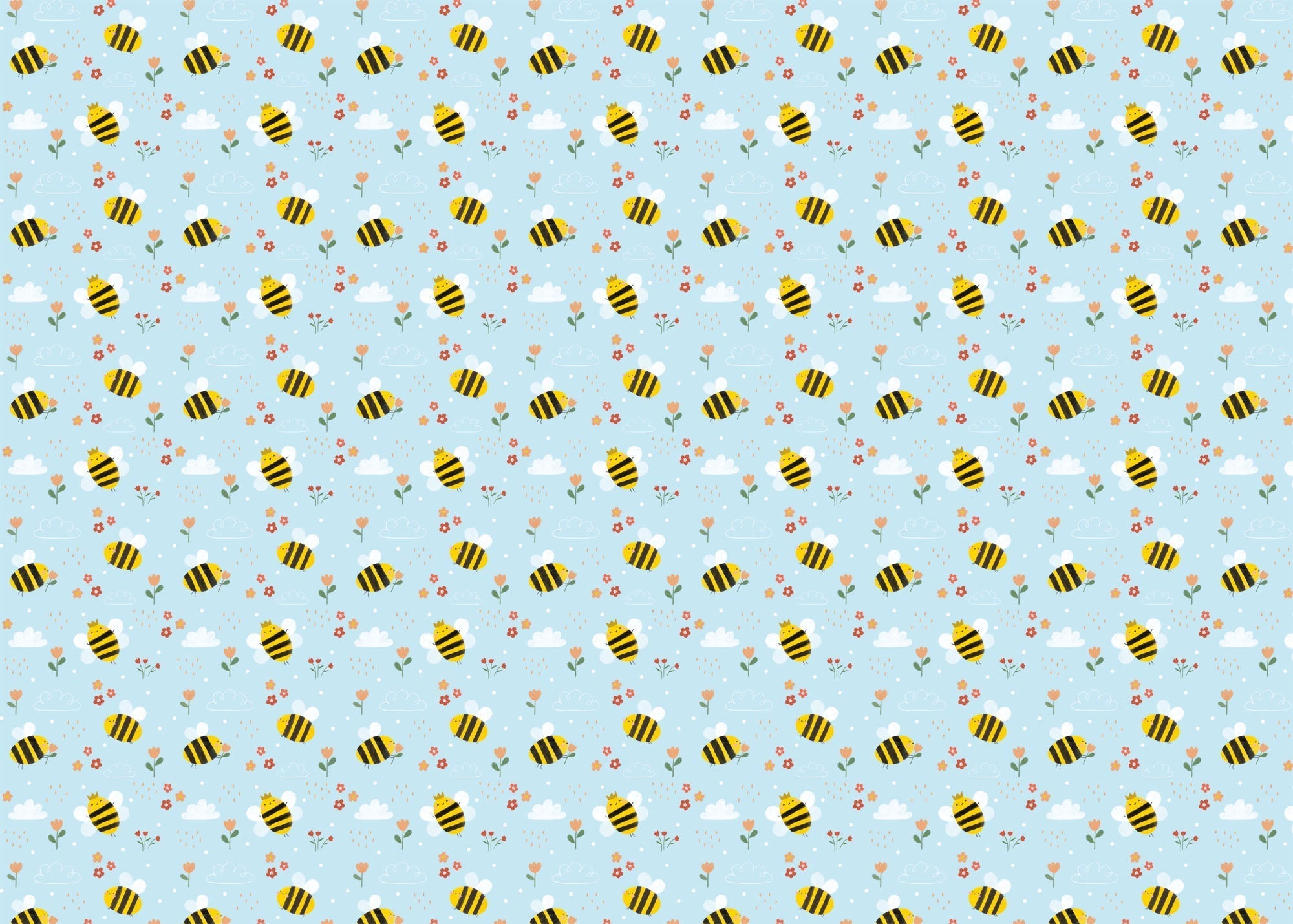 Wrapping Paper - GWP50 - Bubble Bee Wrapping Paper - Bubble Bee Wrapping Paper - Whistlefish