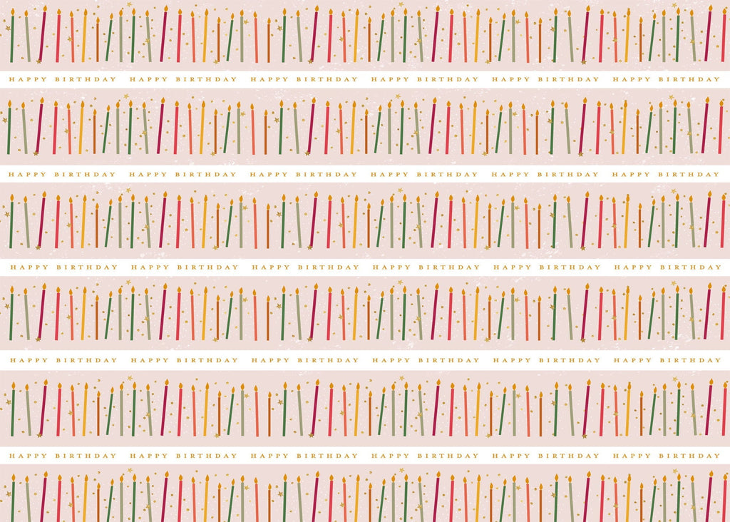 Wrapping Paper - GWP55 - Colourful Candles Wrapping Paper - Colourful Candles Wrapping Paper - Whistlefish