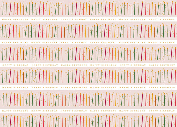 Wrapping Paper - GWP55 - Colourful Candles Wrapping Paper - Colourful Candles Wrapping Paper - Whistlefish
