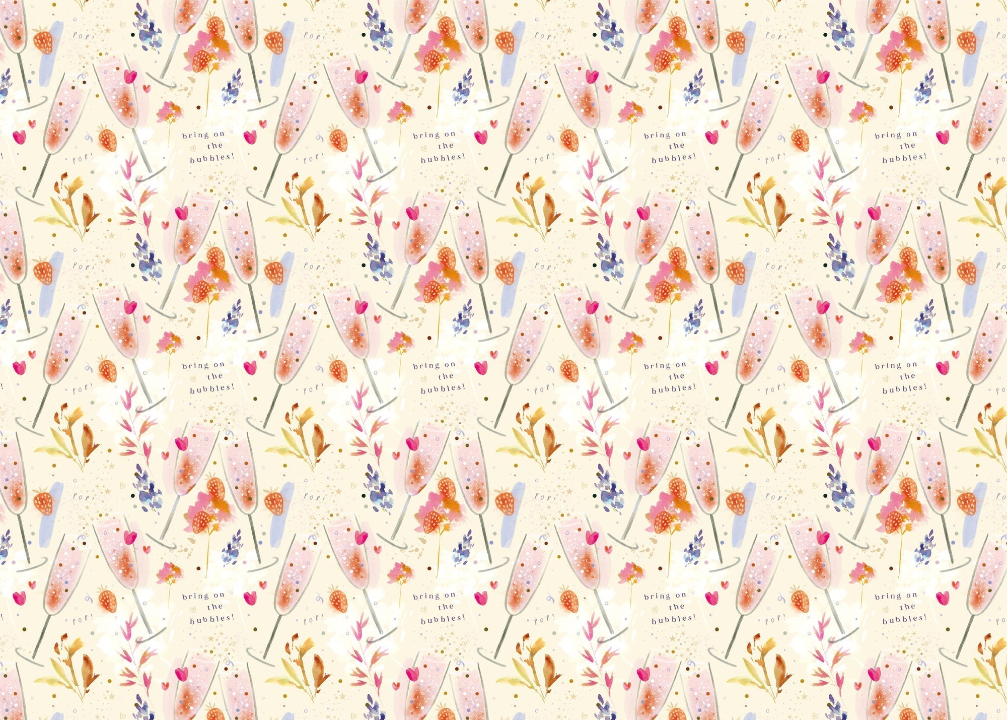 Wrapping Paper - GWP61 - Bubbles & Hearts Wrapping Paper - Bubbles & Hearts Wrapping Paper - Whistlefish