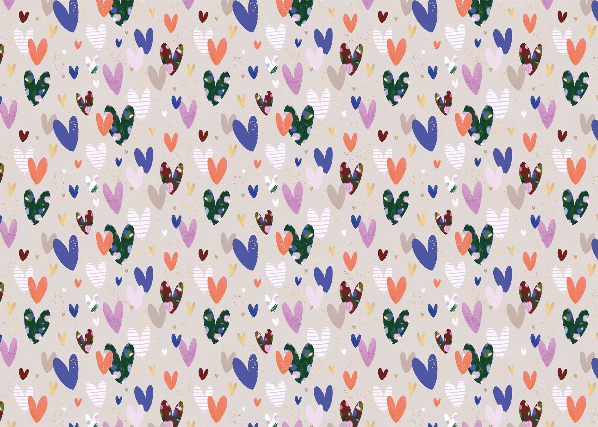 Wrapping Paper - GWP63 - Grey Heart Wrapping Paper - Grey Heart Wrapping Paper - Whistlefish