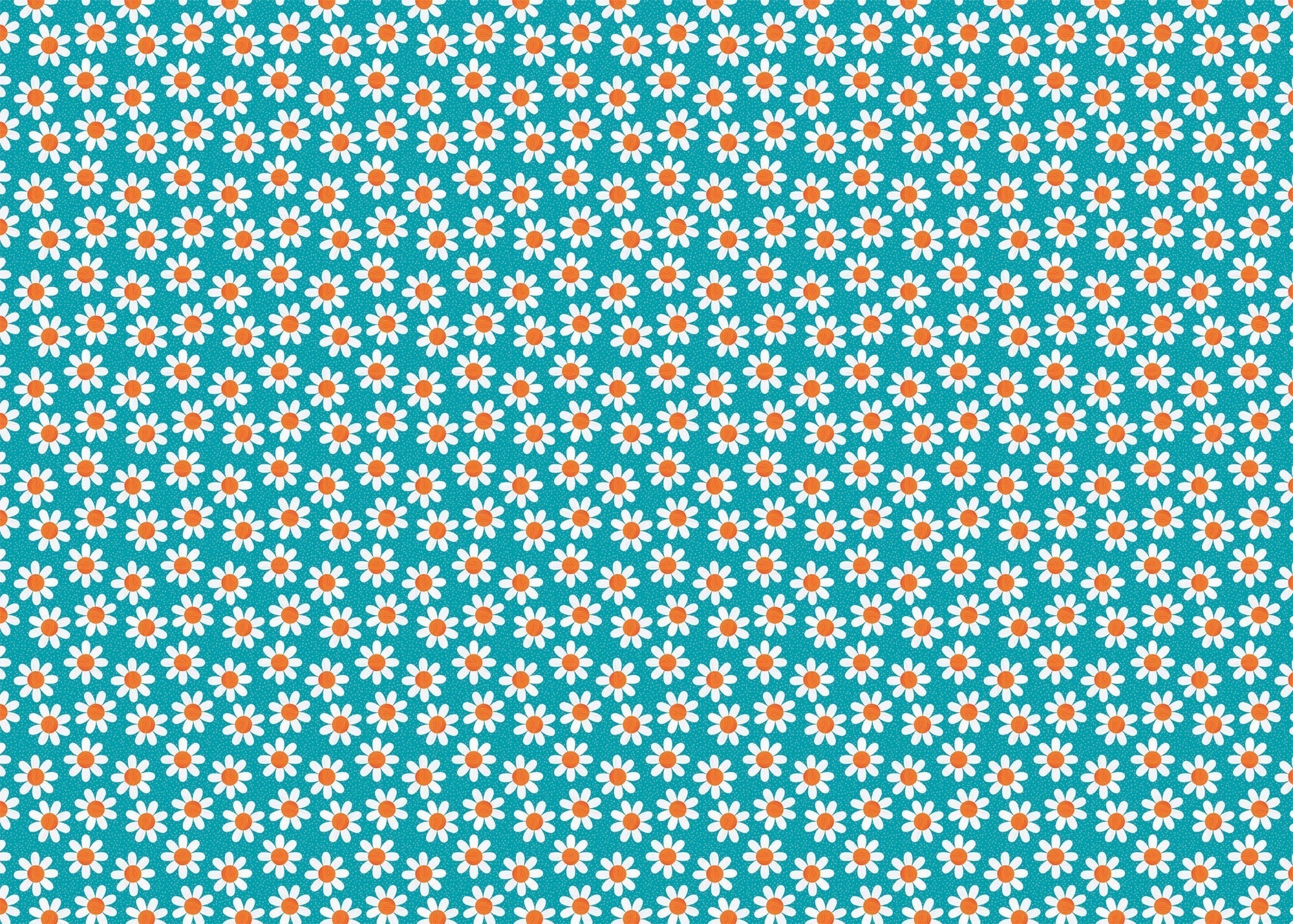 Wrapping Paper - GWP66 - Turquoise Daisy Wrapping Paper - Turquoise Daisy Wrapping Paper - Whistlefish