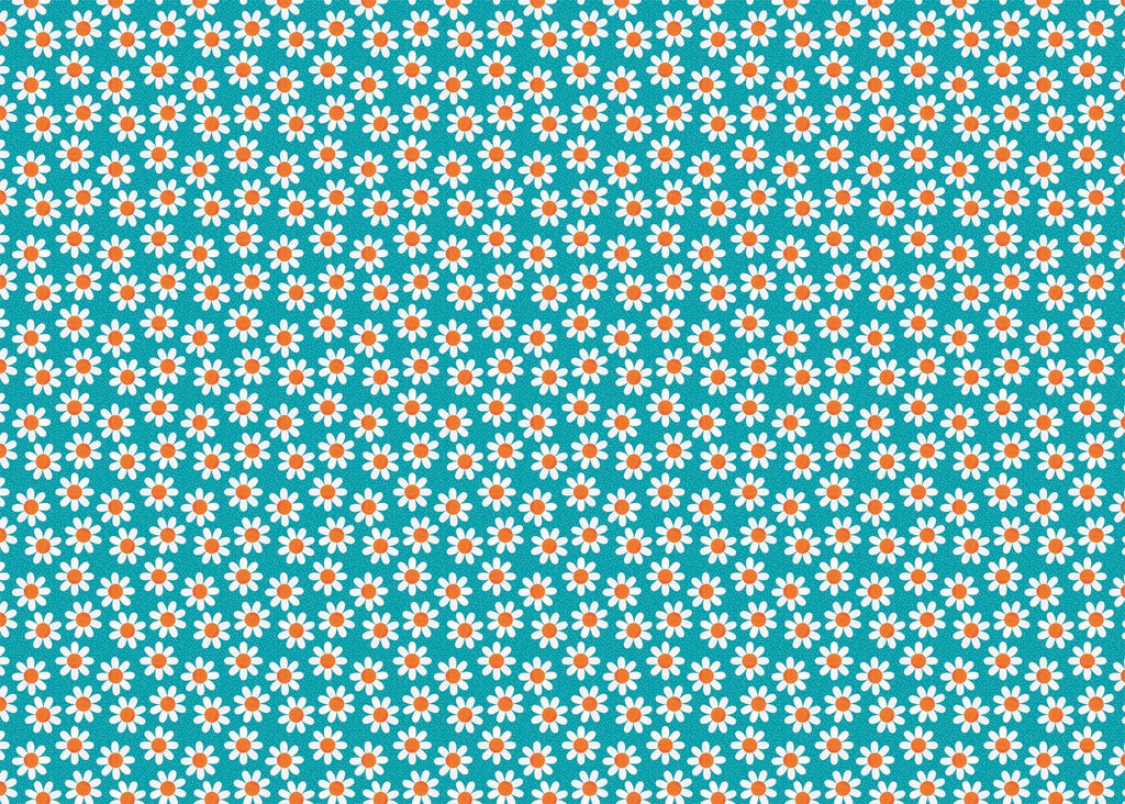 Wrapping Paper - GWP66 - Turquoise Daisy Wrapping Paper - Turquoise Daisy Wrapping Paper - Whistlefish