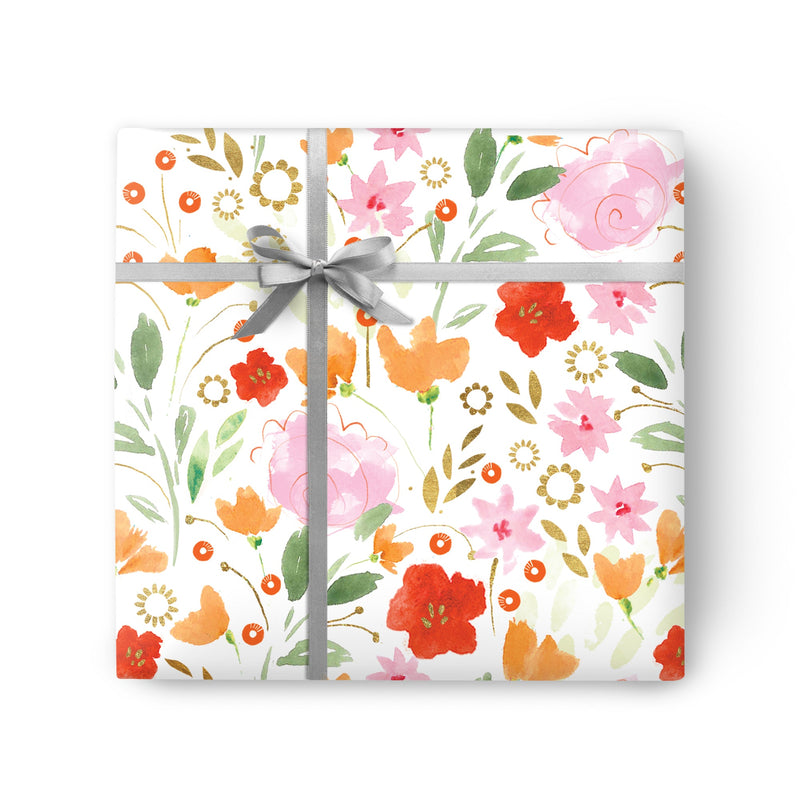 Wrapping Paper - GWP74 - Mixed Floral Red Wrapping Paper - Mixed Floral Red Wrapping Paper - Whistlefish