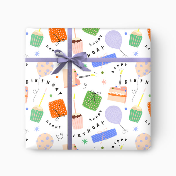 Wrapping Paper-GWP82 - Cakes & Presents Wrapping Paper-Whistlefish