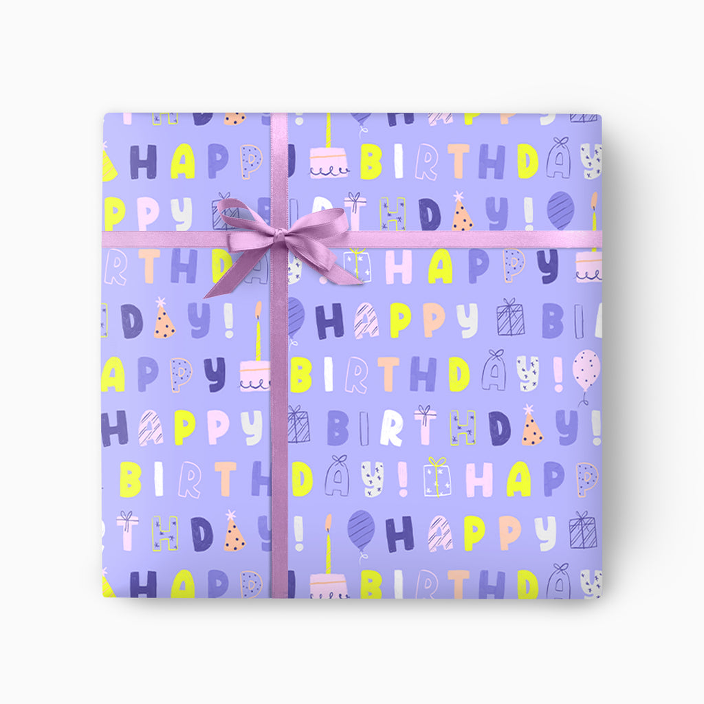 Wrapping Paper-GWP85 - Bright Birthday Wrapping Paper-Whistlefish