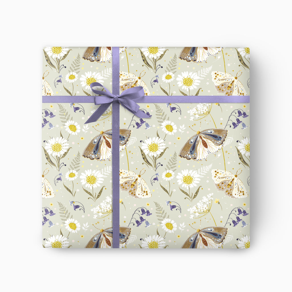 Wrapping Paper-GWP89 - Celtic Forest Moth Wrap-Whistlefish
