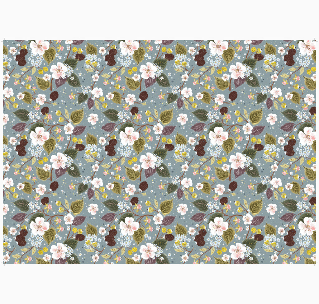 Wrapping Paper-GWP90 - Celtic Forest Blackberries Wrapping Paper-Whistlefish