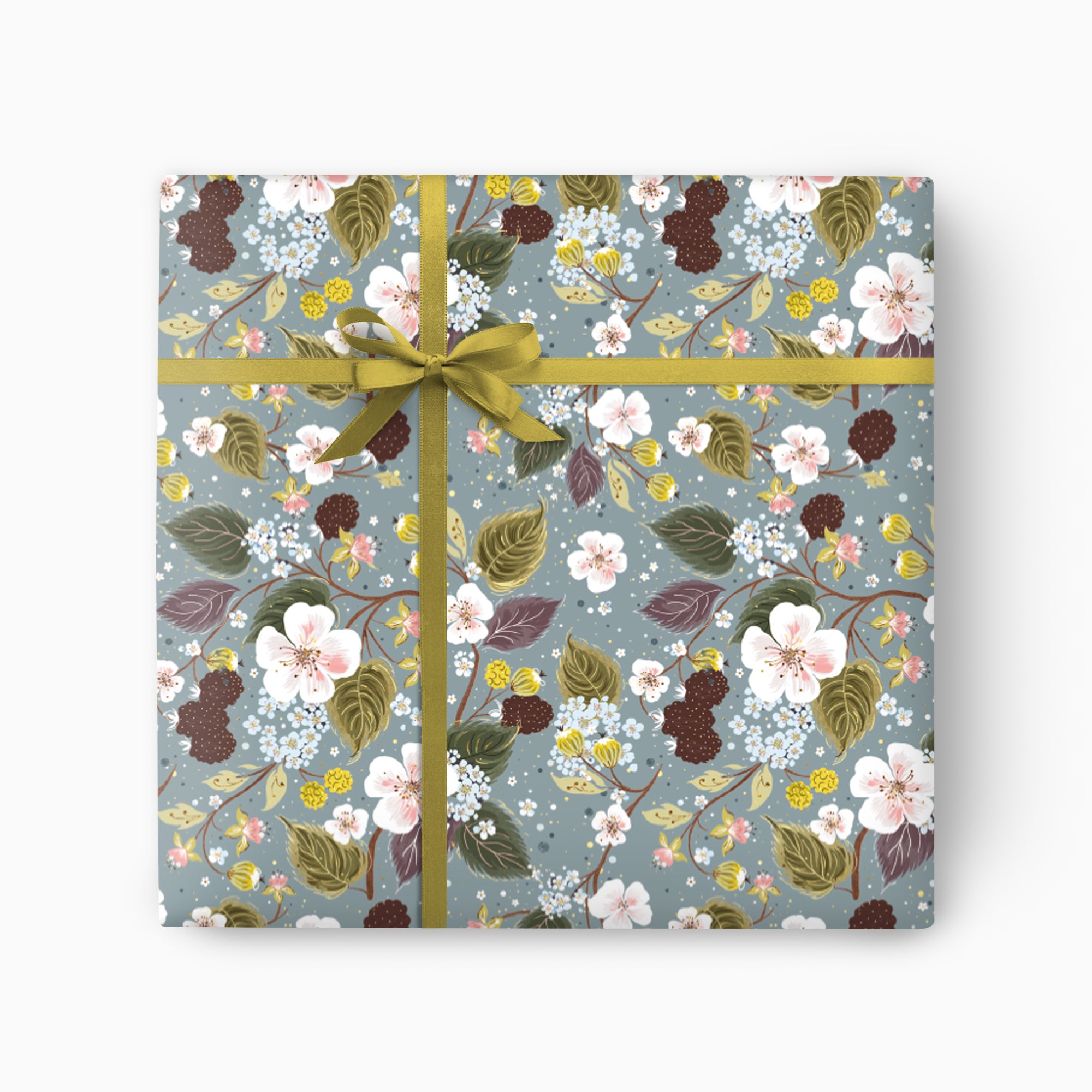 Wrapping Paper-GWP90 - Celtic Forest Blackberries Wrapping Paper-Whistlefish