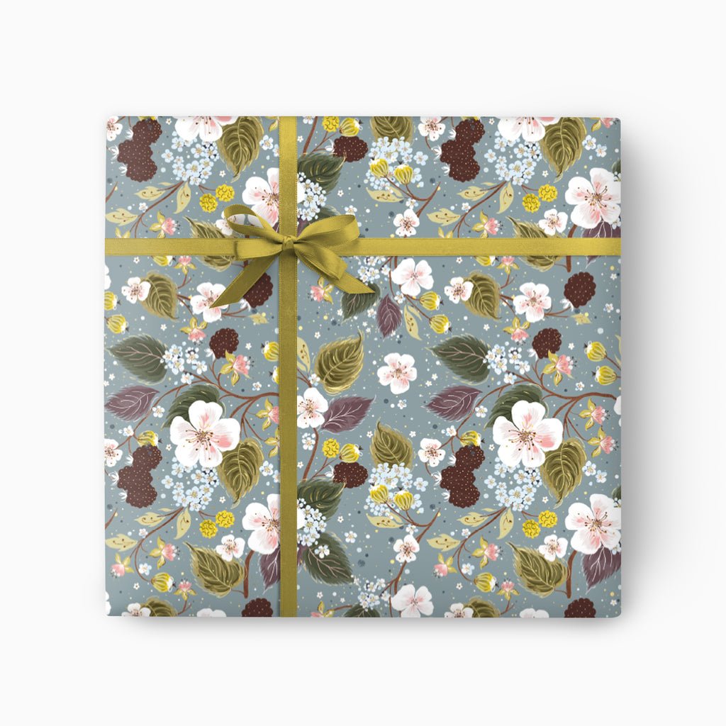 Wrapping Paper-GWP90 - Celtic Forest Blackberries Wrapping Paper-Whistlefish
