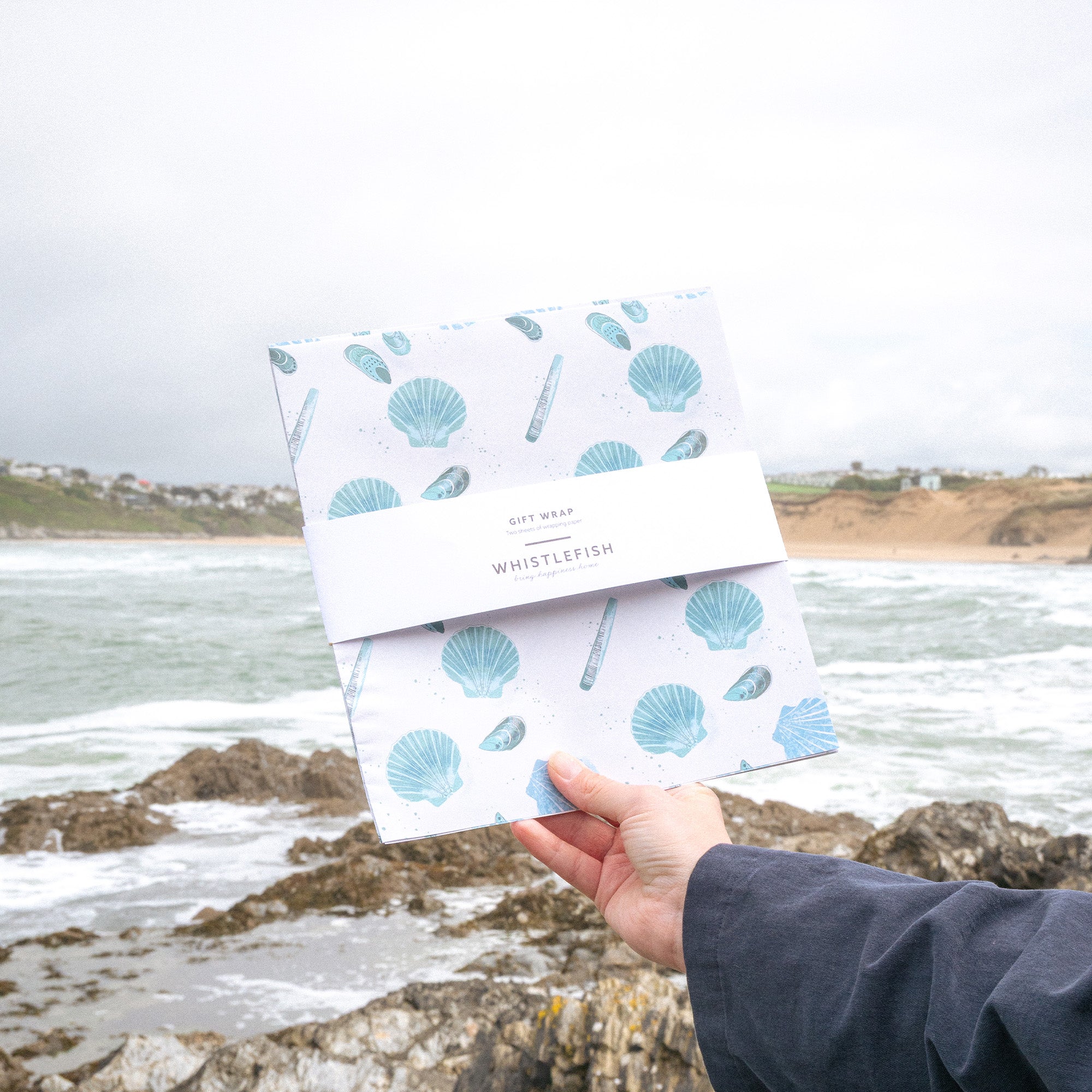 Wrapping Paper-GWP92 - Seagrass Shells Wrapping Paper-Whistlefish