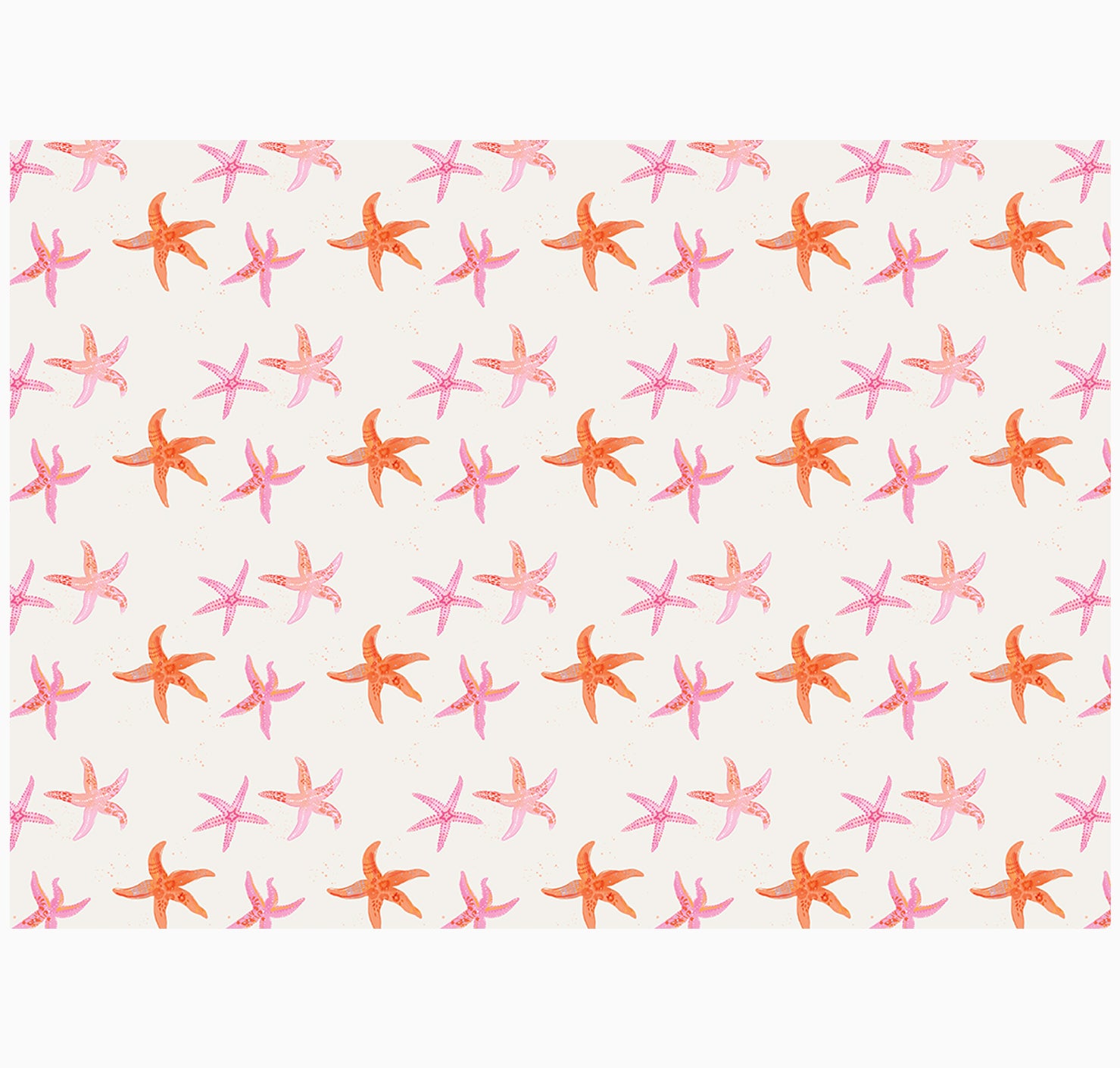 Wrapping Paper-GWP93 - Seagrass Starfish Wrapping Paper-Whistlefish