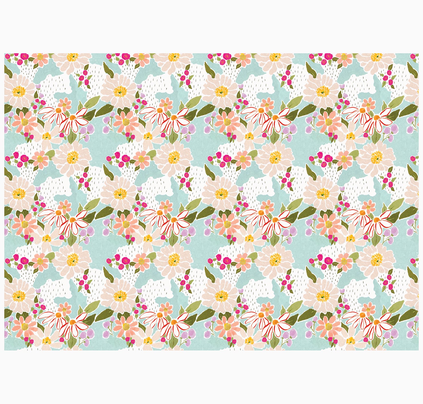 Wrapping Paper-GWP97 - Blossom Breeze Wrapping Paper-Whistlefish