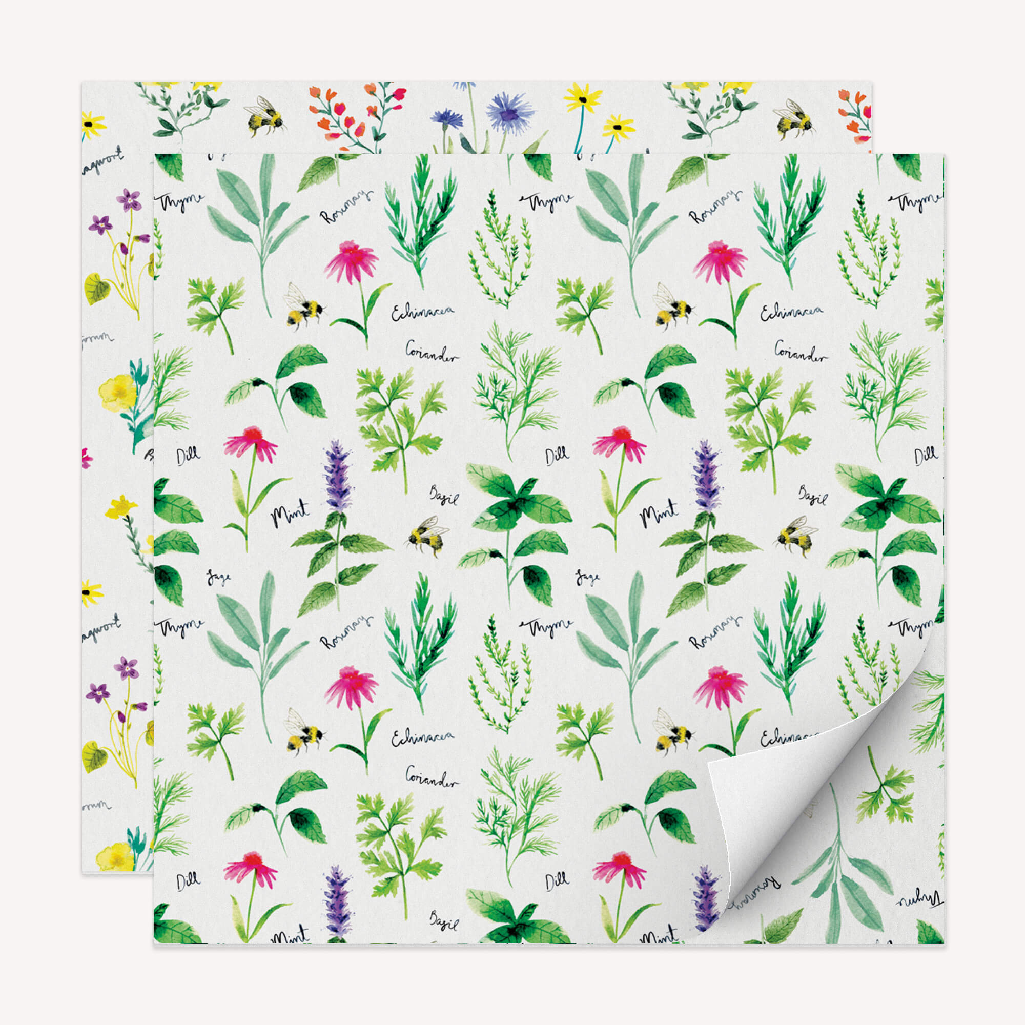 Pressed Flowers Wrapping Paper - Whistlefish