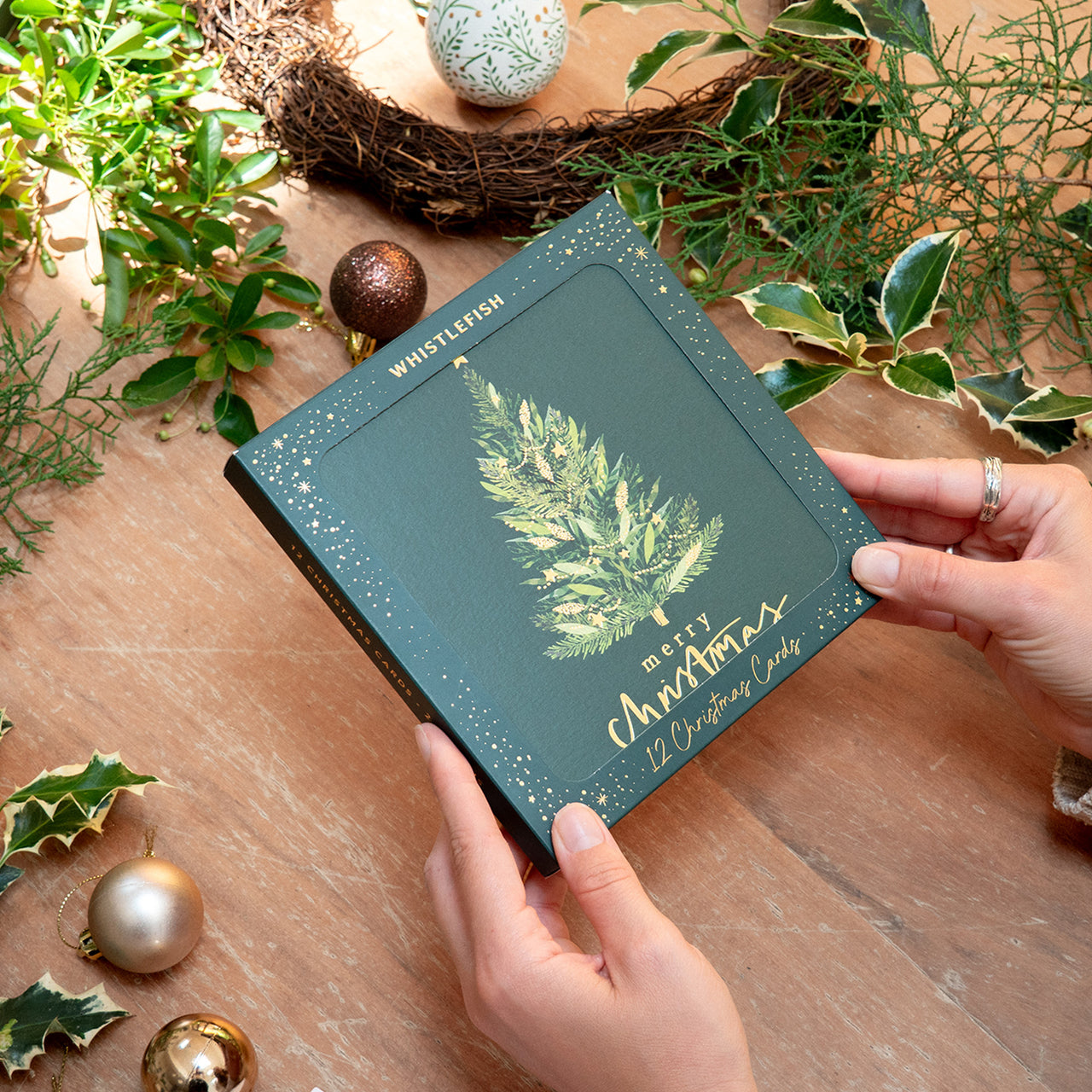 Christmas Card Pack-XPK26-006 - Evergreen Christmas Card Pack-Whistlefish