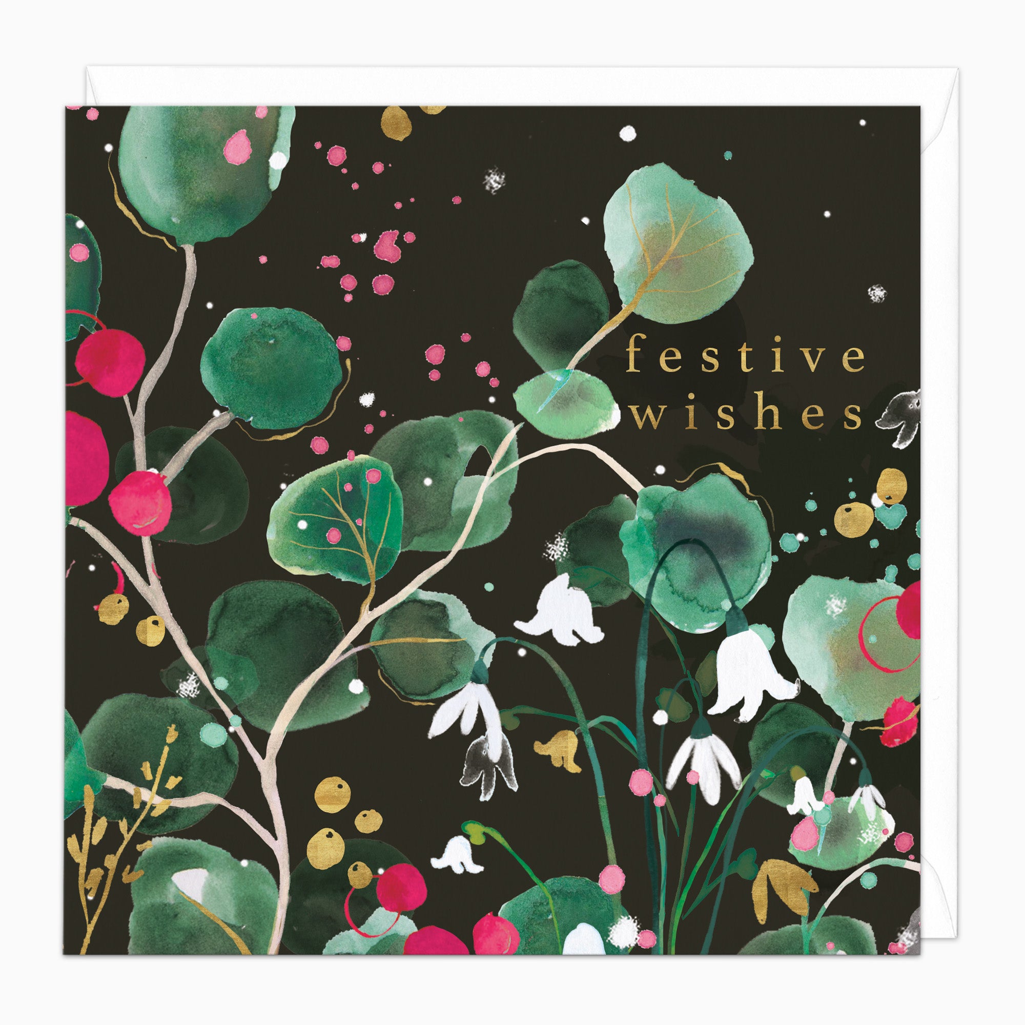 ZA007 - Festive Foliage at Dusk Christmas Card
