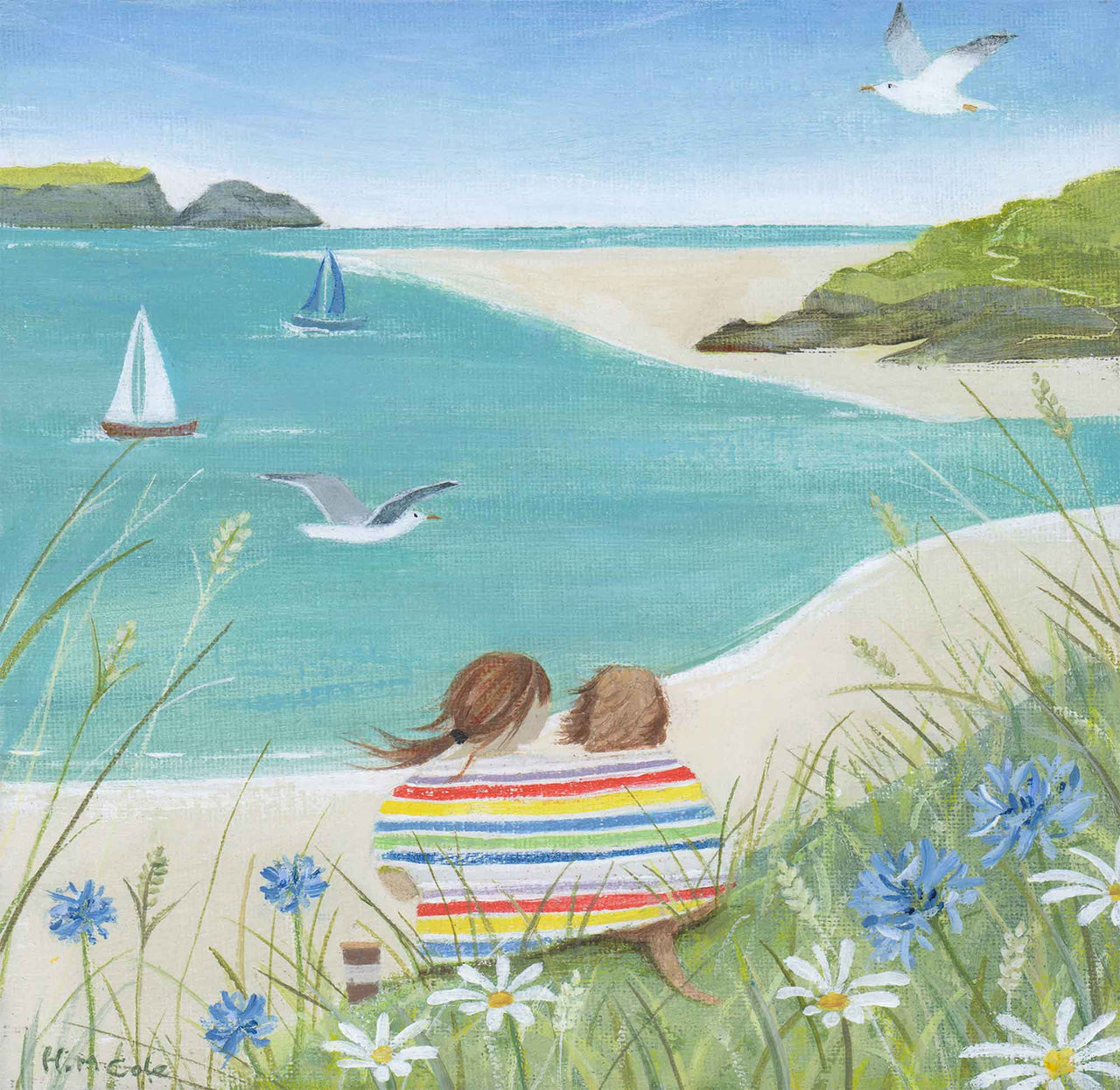 Print-HC323P - After Our Swim Art Print-Hannah Cole