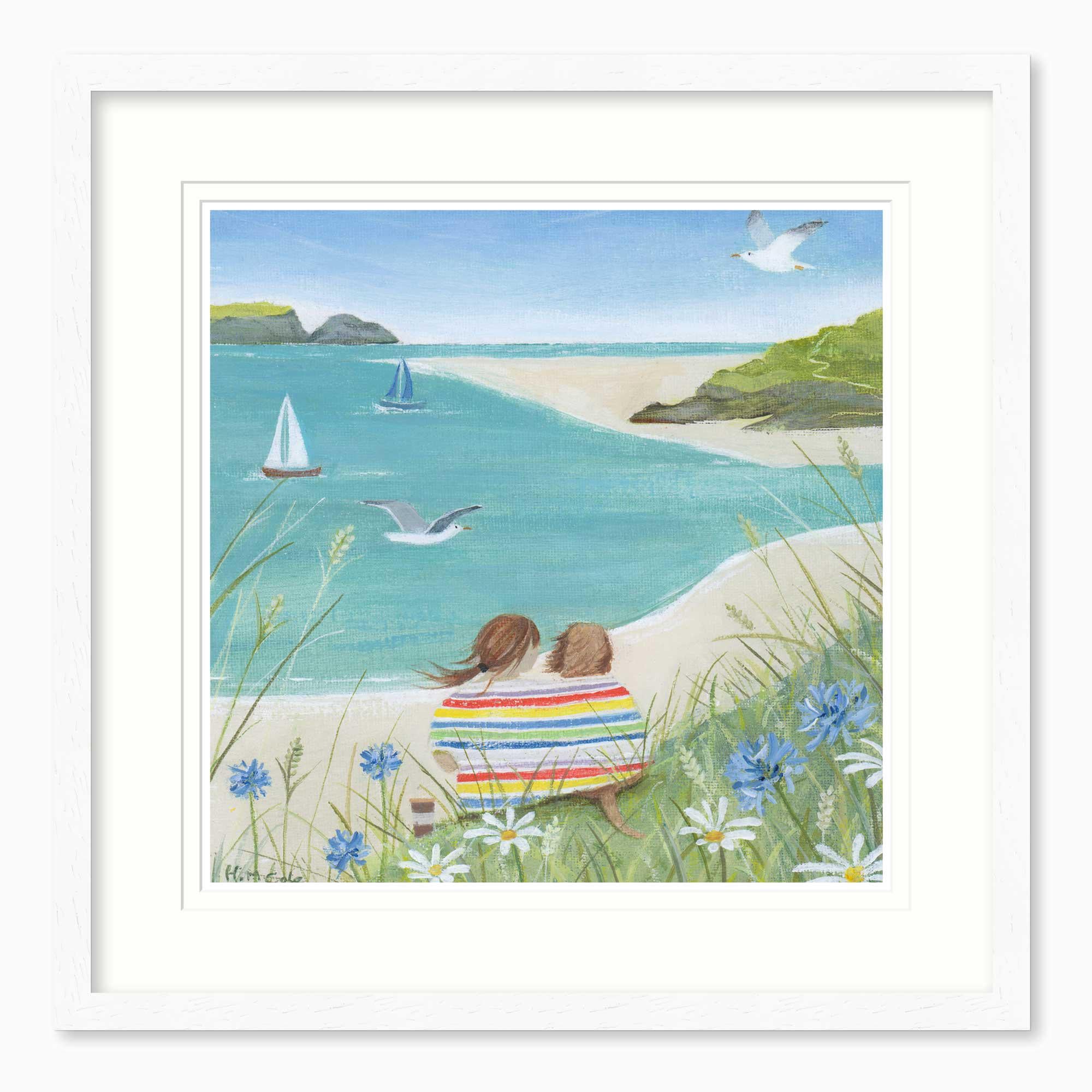 Framed Print-HC323F - After Our Swim Framed Print-Hannah Cole