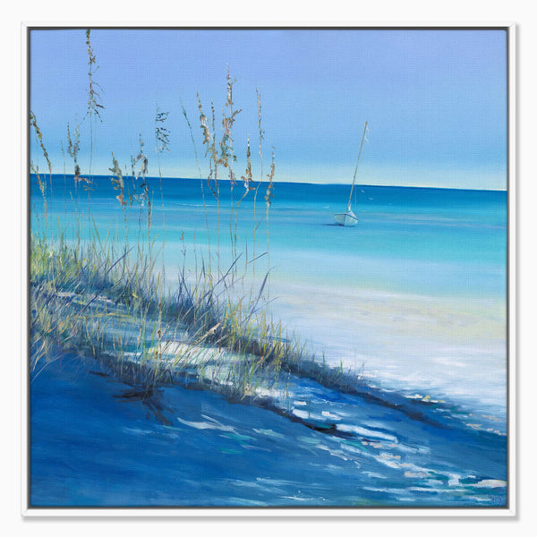 Canvas-ICC123F - All Shore Large Framed Canvas-Iris Clelford