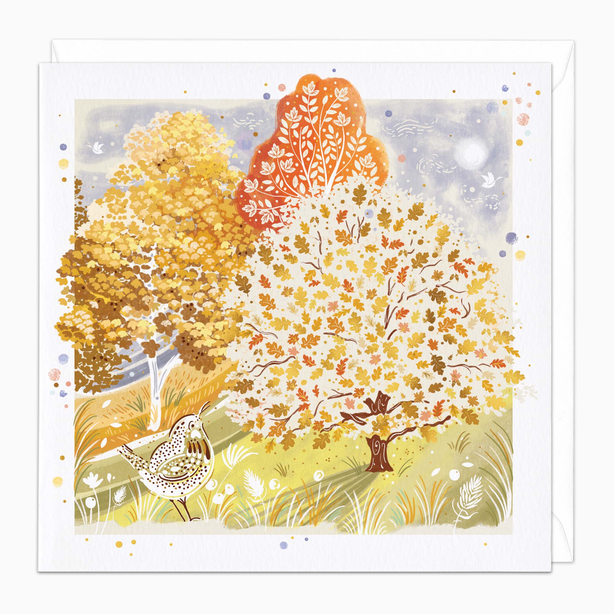 Greeting Card-G589 - Autumn Trees Art Card-Whistlefish
