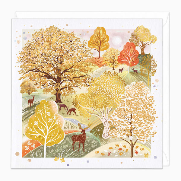 Greeting Card-G590 - Autumn Woodland Art Card-Whistlefish