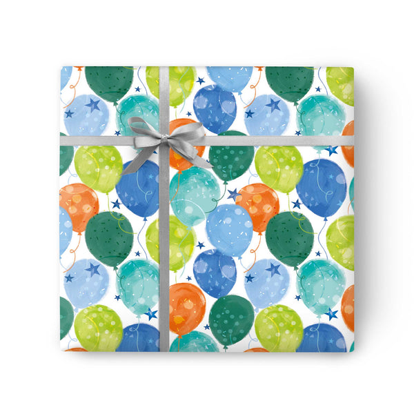 Balloons And Stars Wrapping Paper - Whistlefish