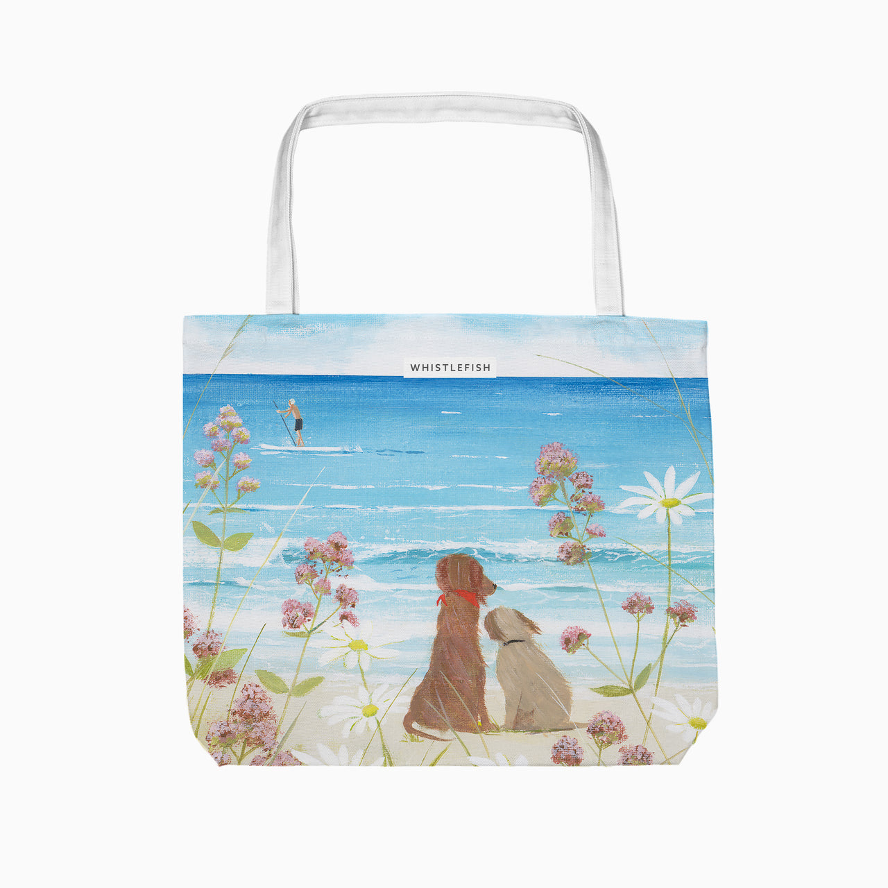 Tote Bag-HC12TB - Hannah Cole Beach Dogs Tote Bag-Hannah Cole