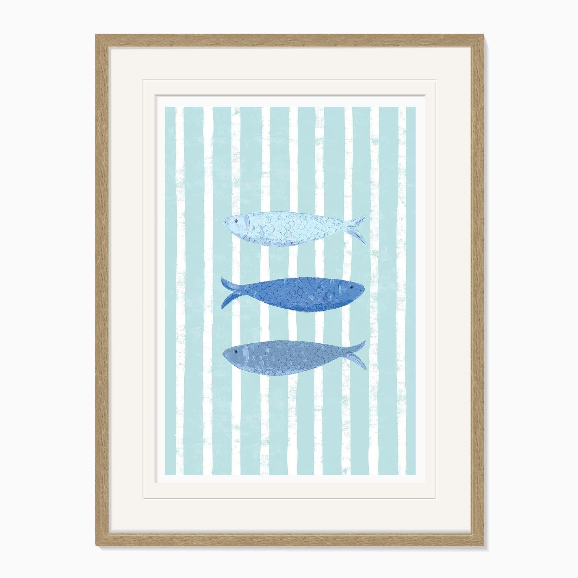 Framed Print-WF1266F - Beach House Fish Small Framed Print-Whistlefish