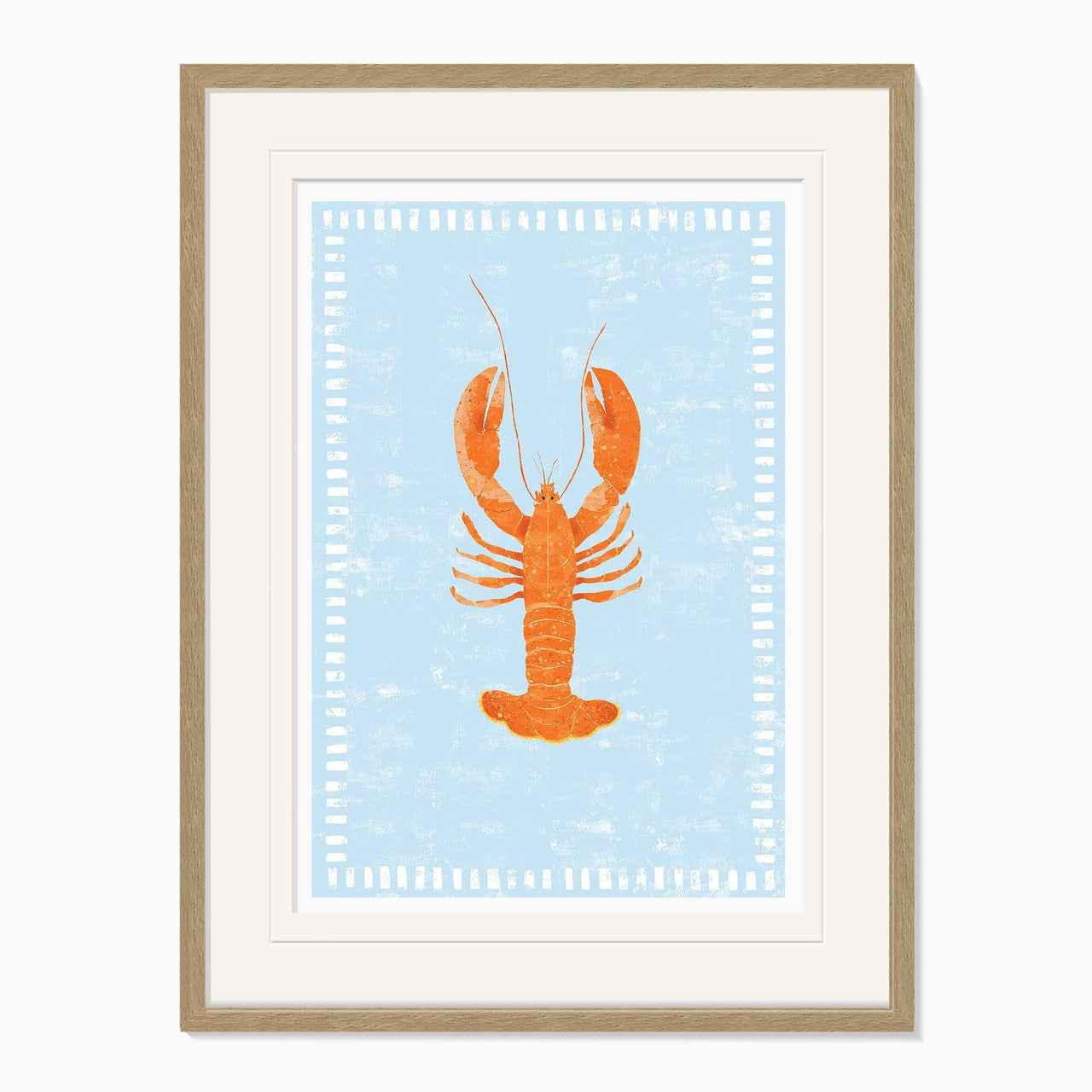 Framed Print-WF1143F - Beach House Lobster Framed Print-Whistlefish
