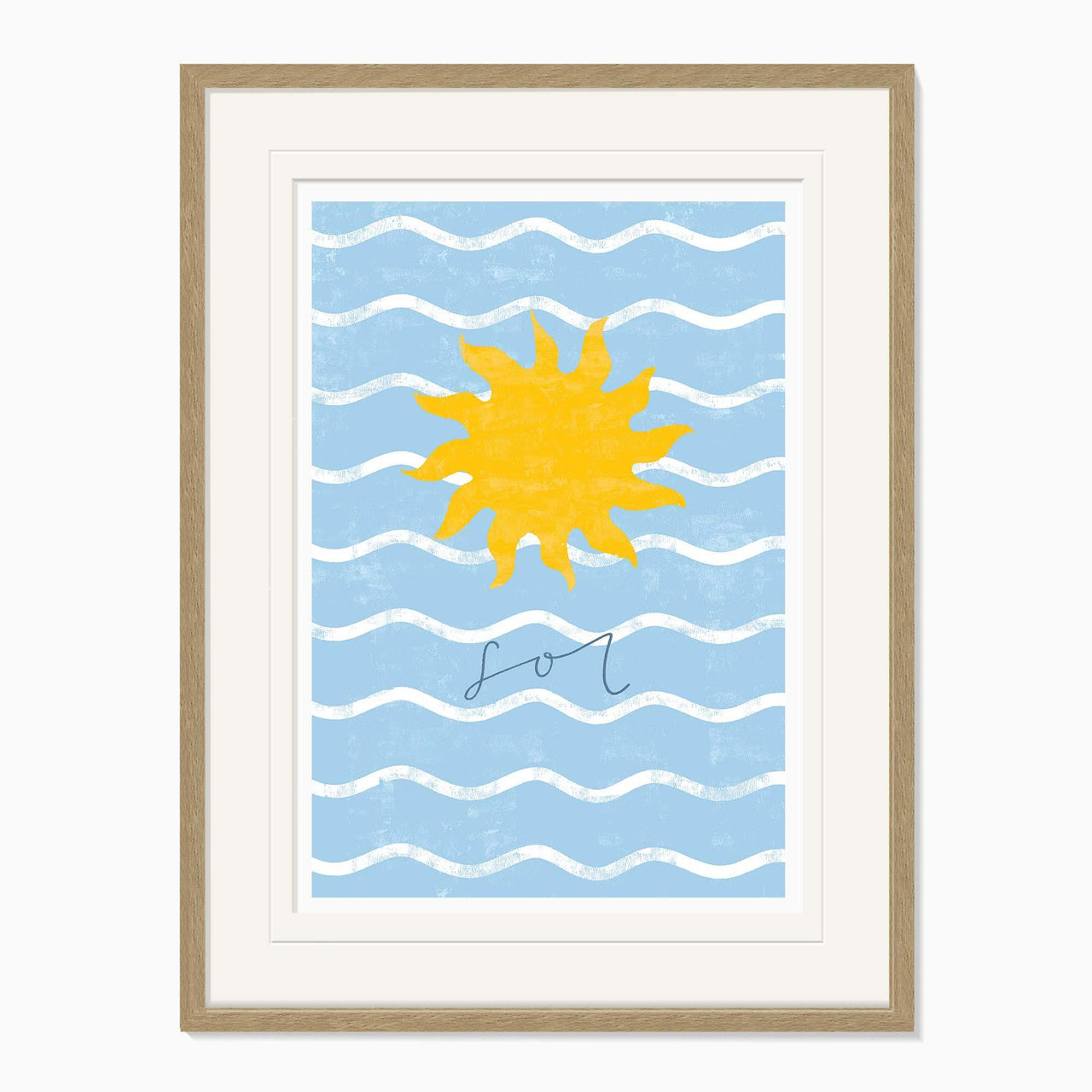 Framed Print-WF1140F - Beach House Sun Large Framed Print-Whistlefish