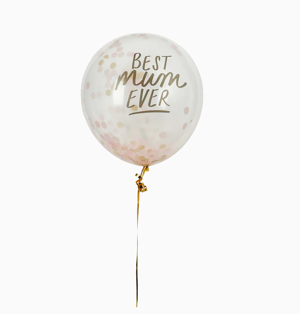 Balloons-HBBM103 - Best Mum Ever Confetti Balloons-HootyBalloo