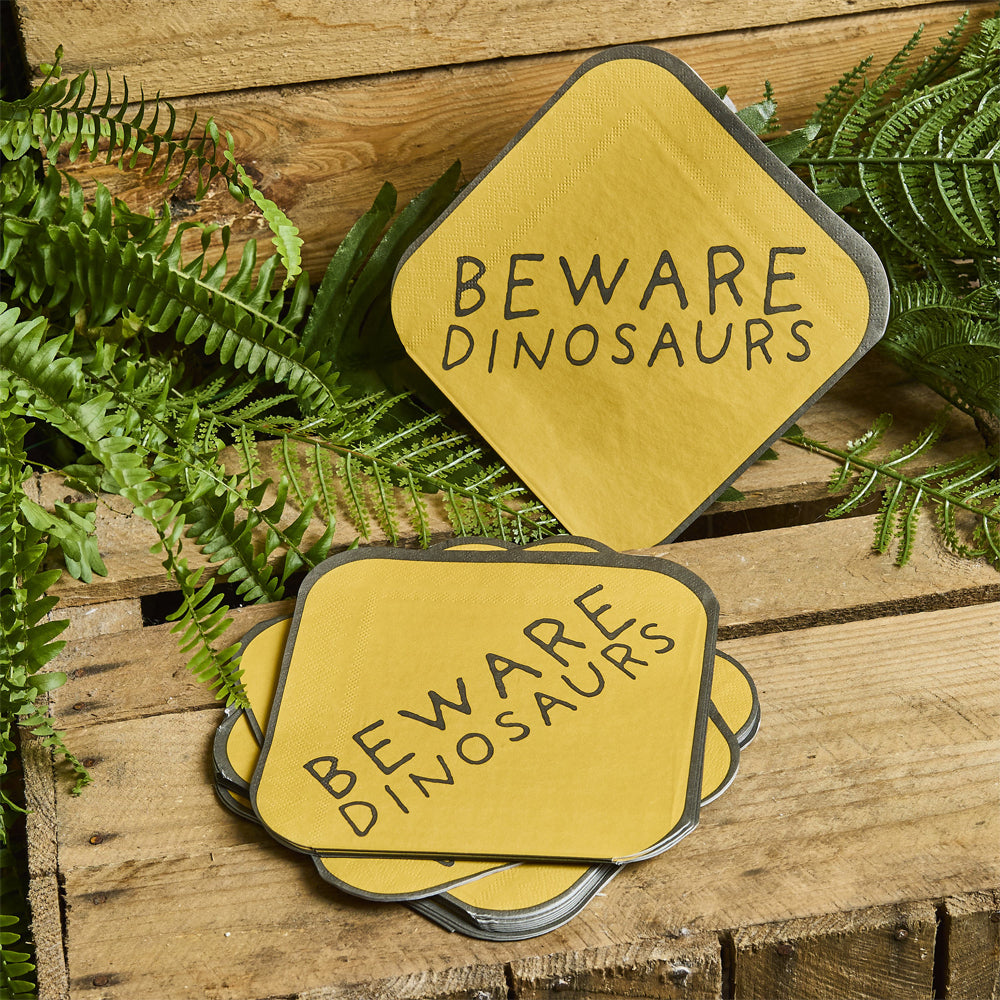 Paper Napkins-HBPD105 - Beware Dinosaurs Paper Napkins-Hootyballoo