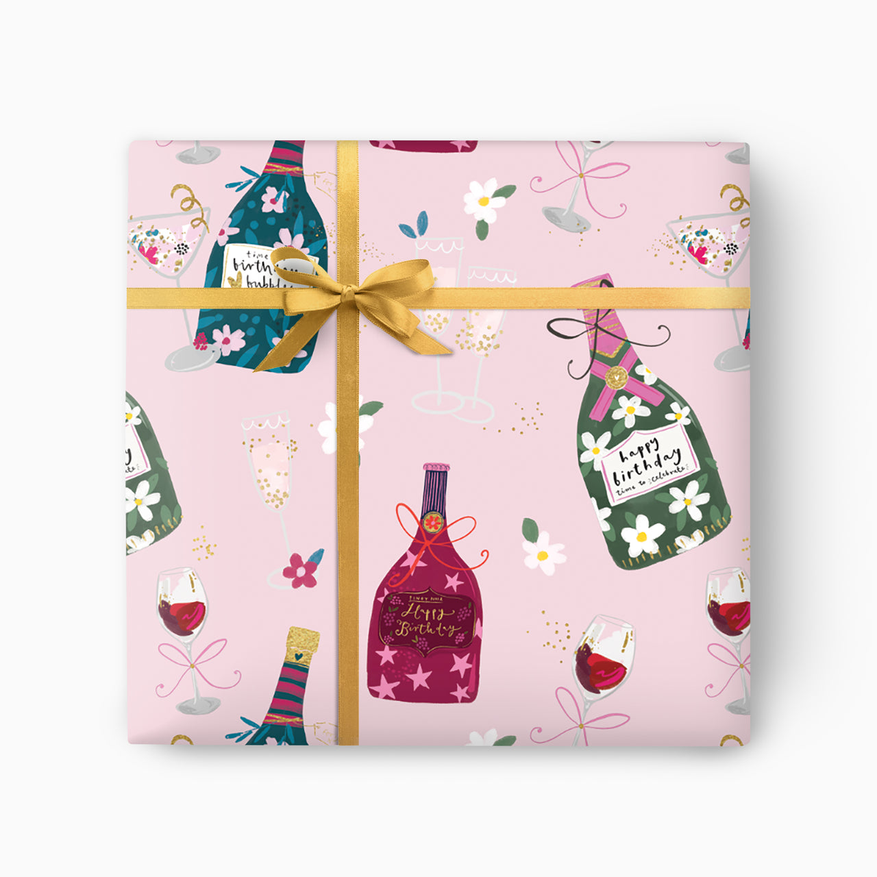 Wrapping Paper-GWP161 - Birthday Bottles Wrapping Paper-Whistlefish