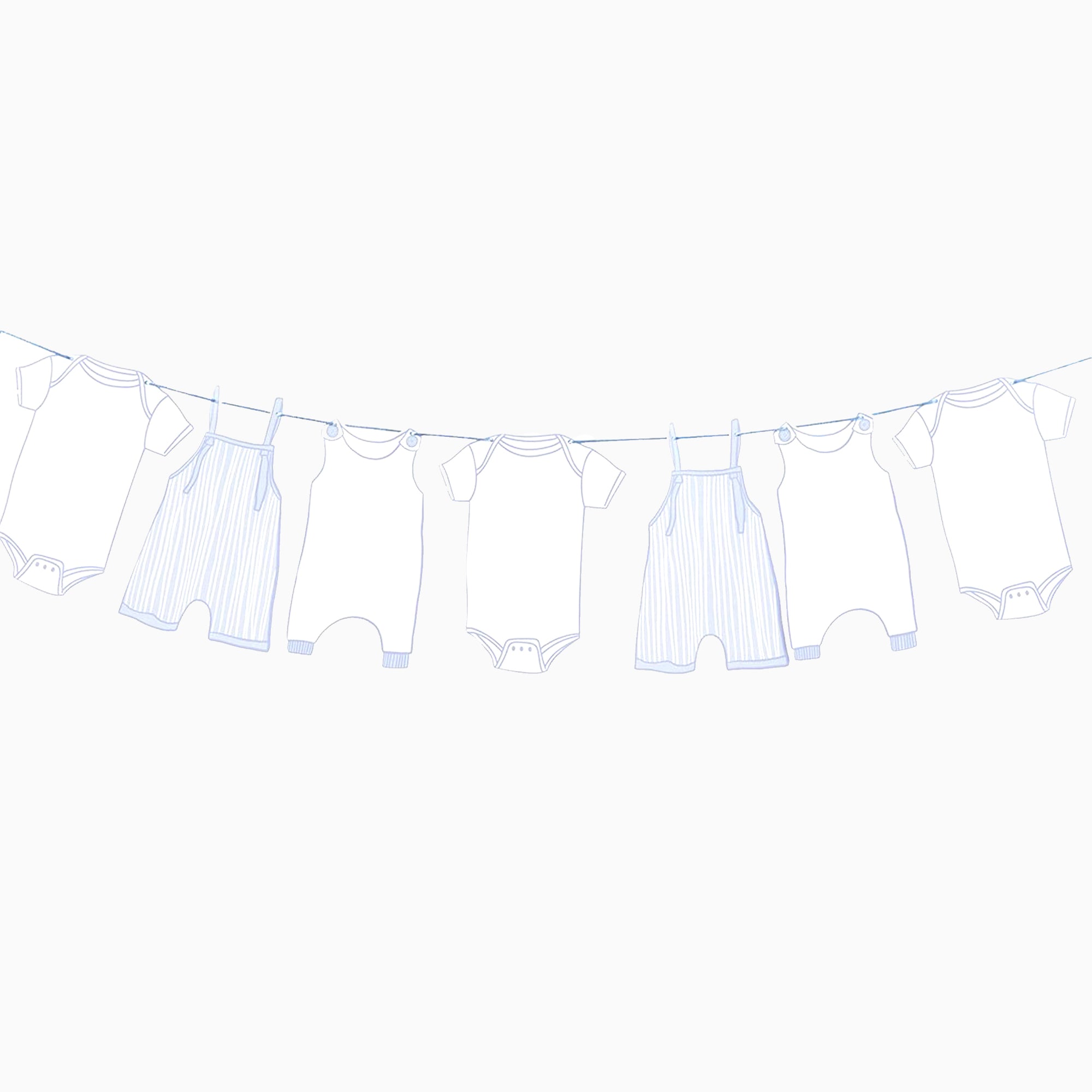 Garland-HBBS205 - Blue Babygrow Card Garland-Hootyballoo