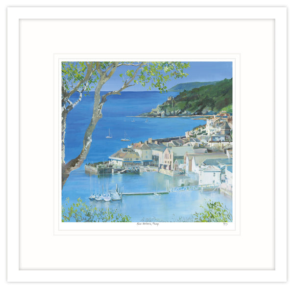 Blue Horizon, Fowey Small Framed Print - Whistlefish