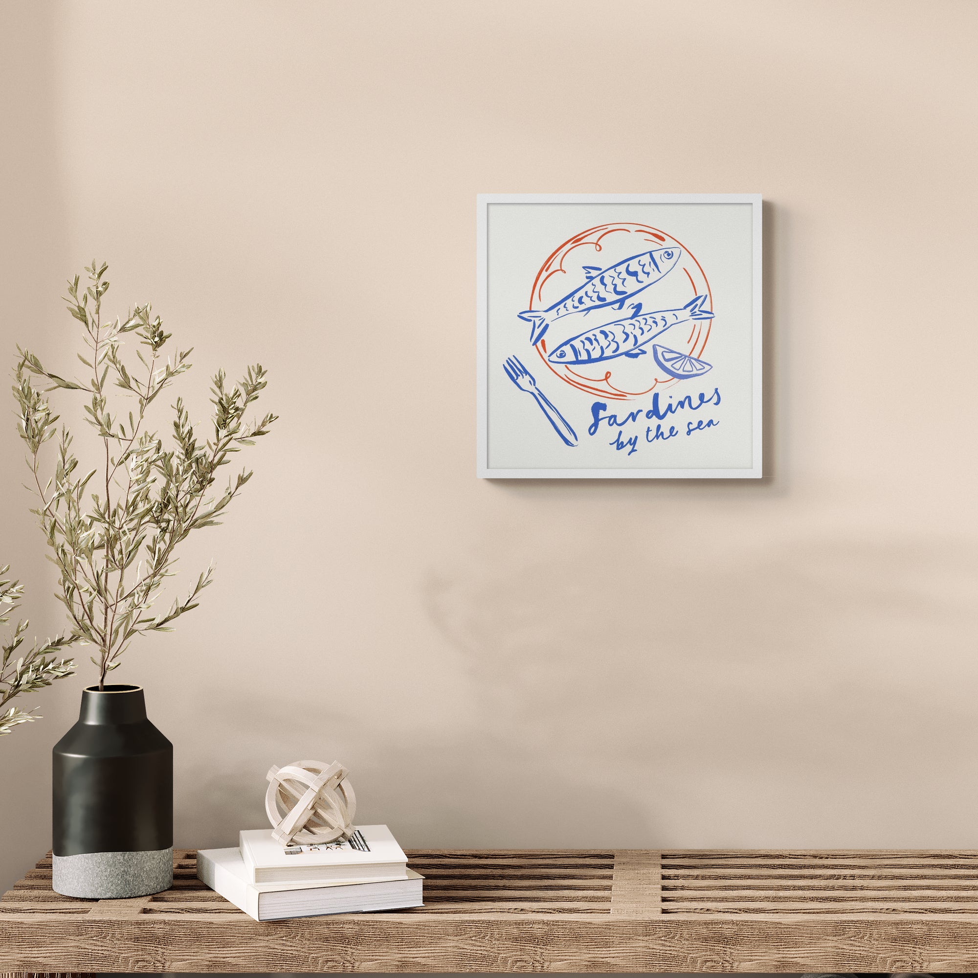 Sardines By The Sea Framed Print - Whistlefish