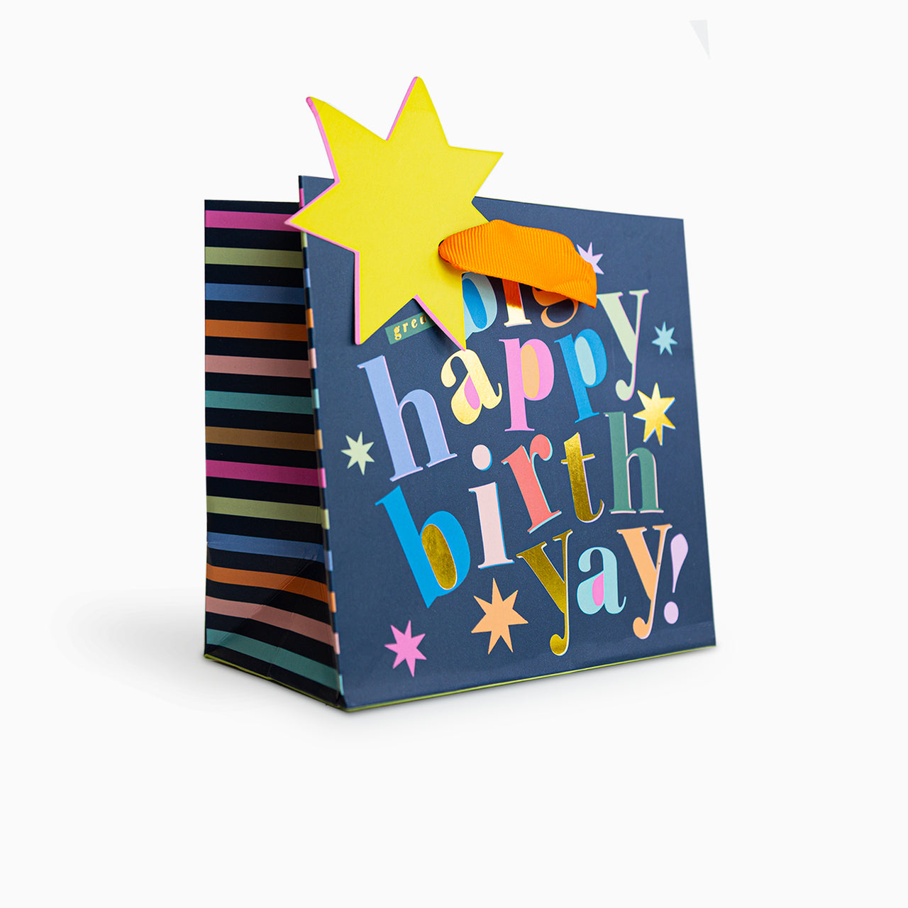 Gift Bag-WGB16SB - Bold Navy Birthday Small Gift Bag-Whistlefish