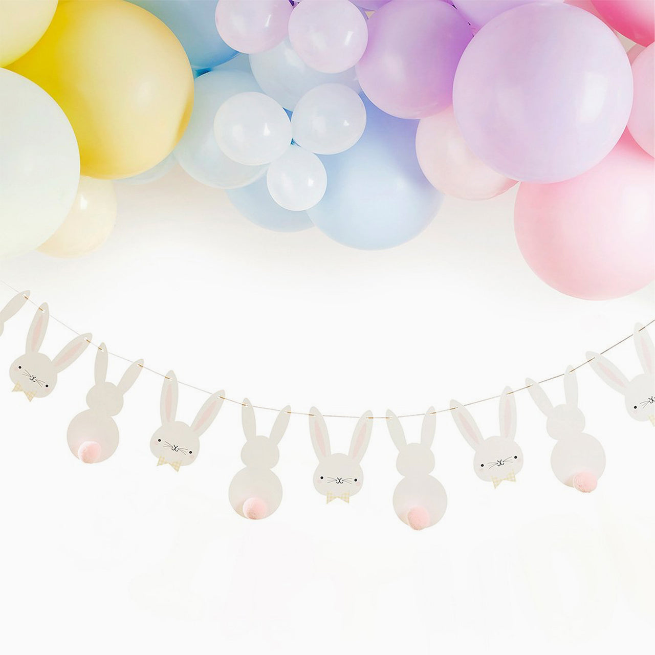 Garland-HBEE102 - Bunny Pom Pom Card Garland-Hootyballoo