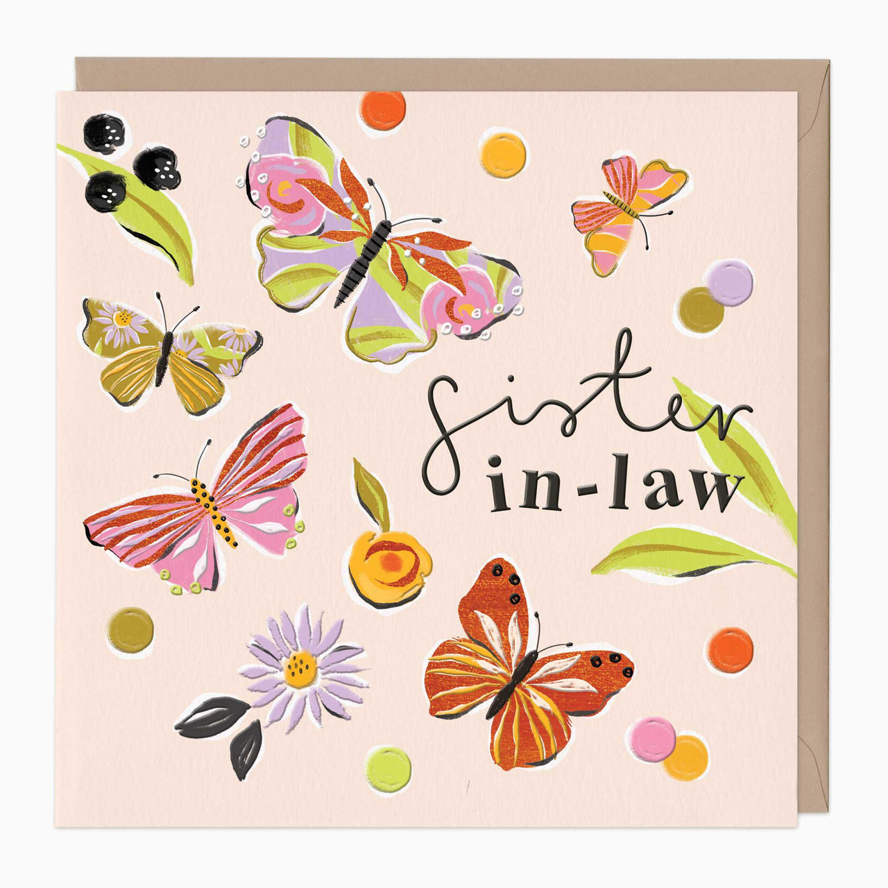 Greeting Card-F410 - Butterflies Sister-In-Law Juicy Card-Whistlefish